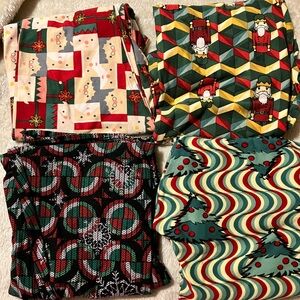 LulaRoe Christmas Leggings Lot of 4